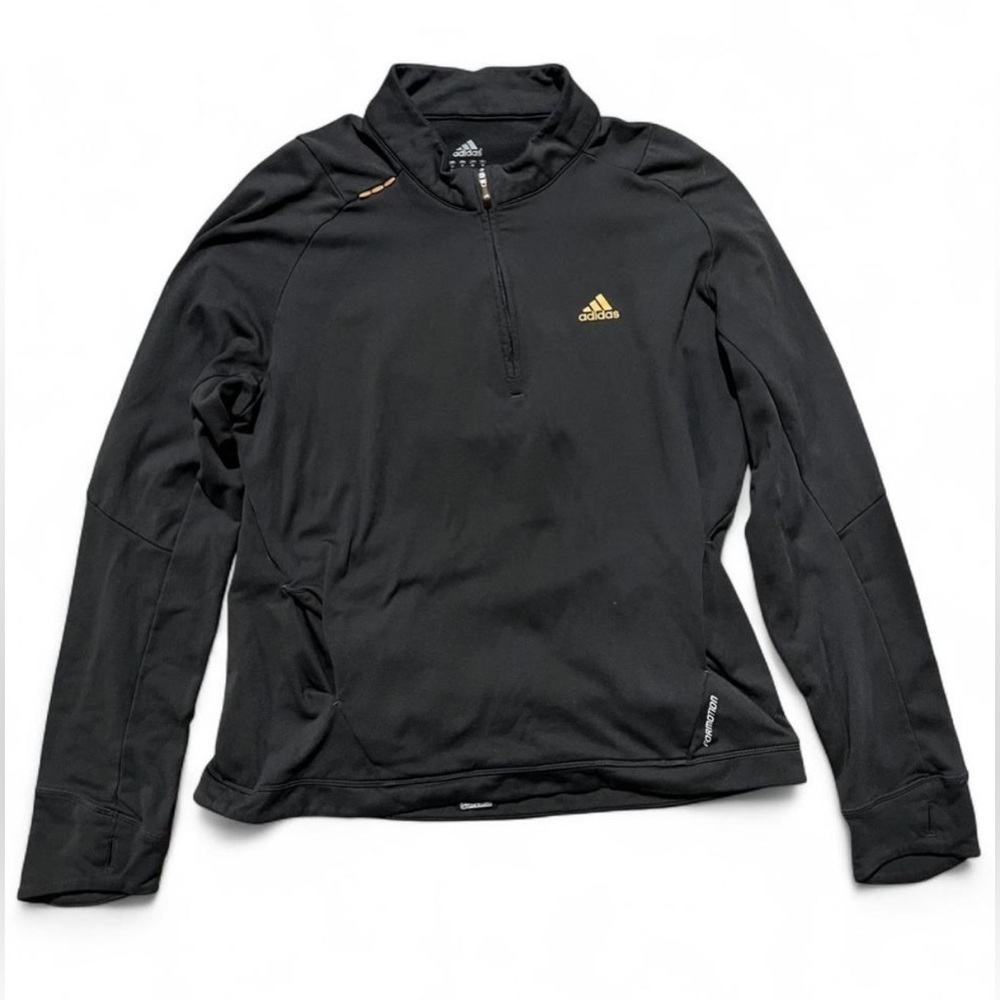 Adidas Black Clima365 Quarter Zip Performance Top Size Medium Athletic Training